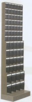 Regál stojanový s plast.uniboxy, 600x325x1950 mm, 13 uniboxů