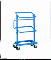 Vychystávací vozík s 1xpevnou s 2-mi sklopými etážemi (otevřené rámy bez desky) 15-30 st. - 32910