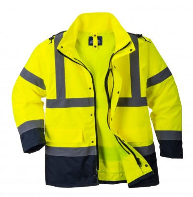 PORTWEST Bunda Hi-Vis 4v1 Contrast Traffic S471 