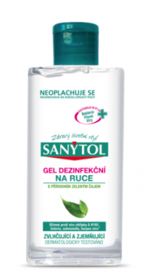 Sanytol Dezinfekční gel na ruce – přírodní zelený čaj -75 ml 