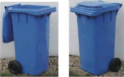 GRENT Plastová popelnice dvoukolečková 120 litrů - modrá 