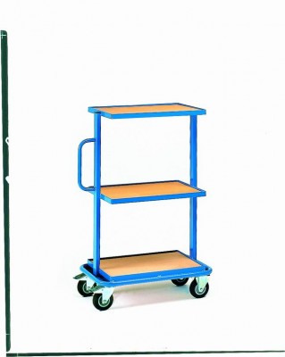 FETRA Vychystávací vozík se 3 pevnými etážemi (dřevěná výplň) - 32901 