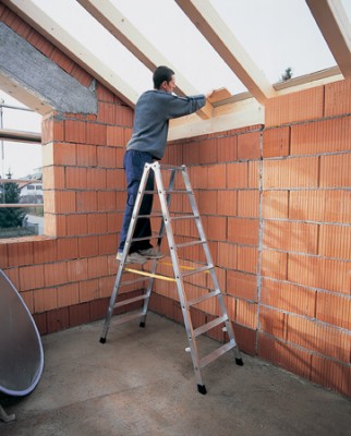 ZARGES Žebřík oboustranně schůdný, štafle, 1, 07 x 3, 10, 2x5 stupňů 